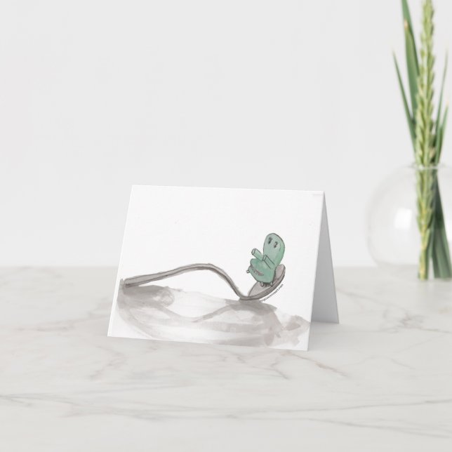 Chairy and Spoon Blank Notecard Anteckningskort (Framsida)