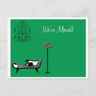 Chaise Flytta Postcard Meddelande Vykort