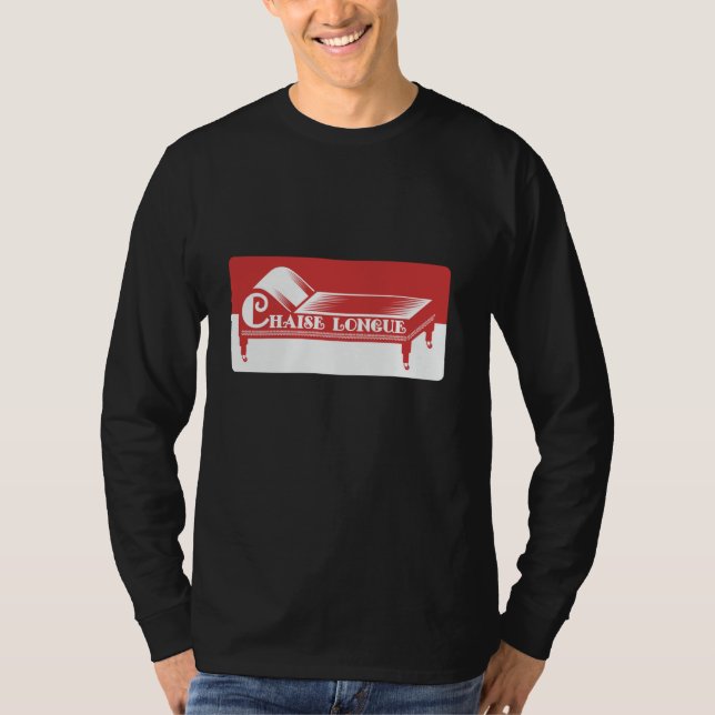 Chaise longue retro Fransk soffa T Shirt (Framsida)