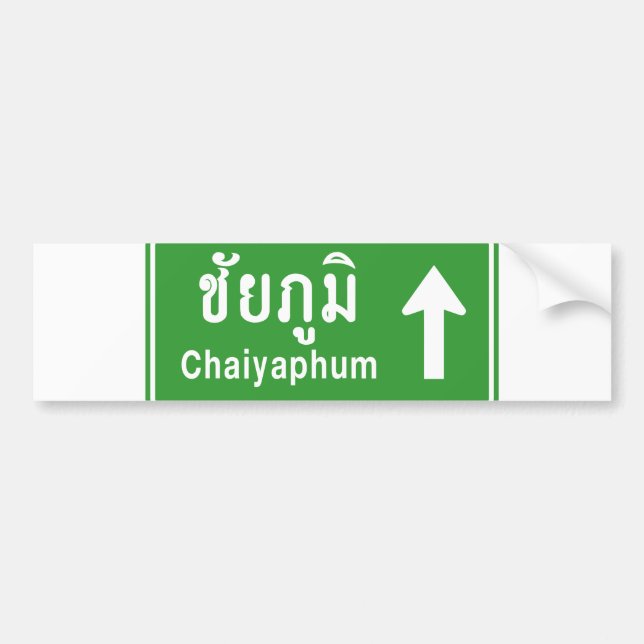 Chaiyaphum ⚠ Thai Highway TrafSign ⚠ Bildekal (Framsidan)