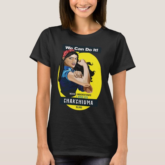 Chakchiuma Native American Indian Woman No Underes T Shirt (Framsida)