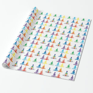 Chakra 7 färgar lotusblommar för yoga för yogi presentpapper