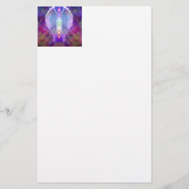 chakra,ängel,läkare,läkning från gud,änglar,kärlek brevpapper (Framsida)