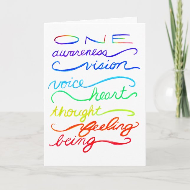 Chakra Awareness Spirit Ord Anpassningsbar Greetin Kort (Framsida)