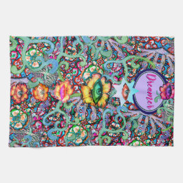 Chakra Blommigt Dreamer Colorful Unusual Mystical Kökshandduk