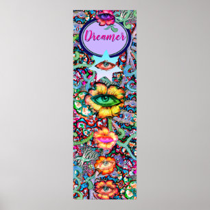 Chakra Blommigt Dreamer Colorful Unusual Mystical Poster