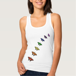 Chakra butterflies linne med racerback
