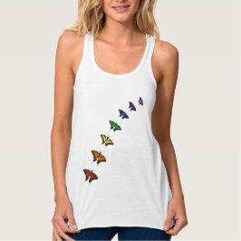 Chakra butterflies linne med racerback