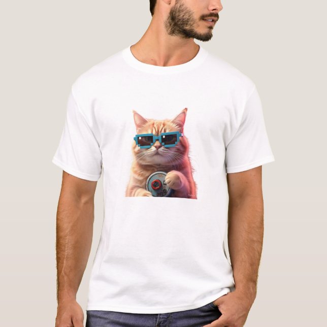 Chakra Cat Meditation T-Shirt 🧘 ‍ ♂️ 🐾 | Zen Ene (Framsida)