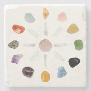 *~* Chakra Crystal Energy Gemstone Marble Stenunderlägg