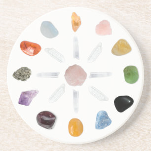 *~* Chakra Crystal Energy Gemstone SandStone Underlägg