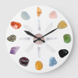 *~* Chakra Crystal Energy Gemstone Stor Klocka