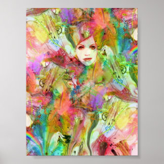 Chakra Dance Meditation Art Skriv ut Poster