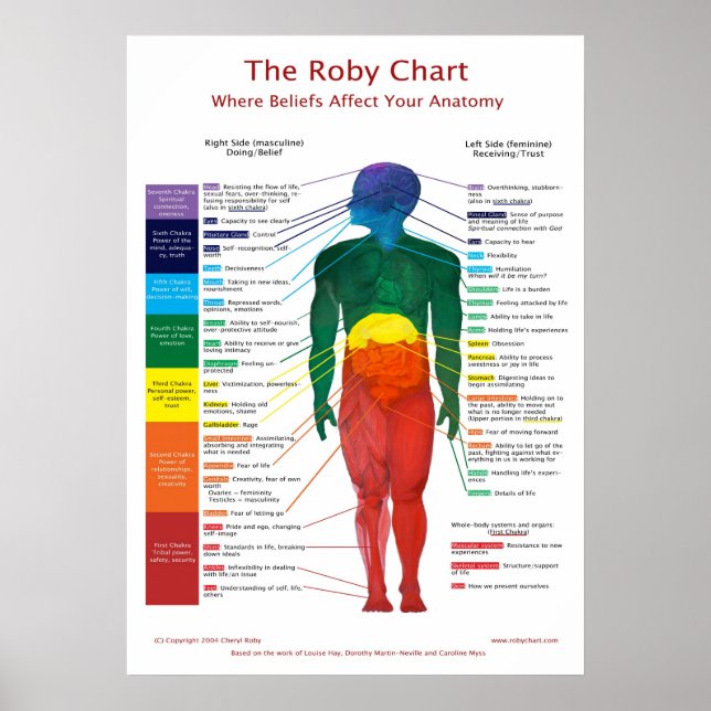 Chakra-diagram 20x28: Roby-diagram Poster (Framsidan)
