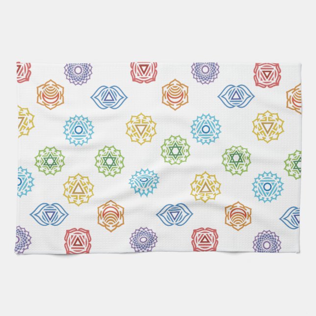 Chakra Energy Kitchen Towel Kökshandduk (Horisontell)
