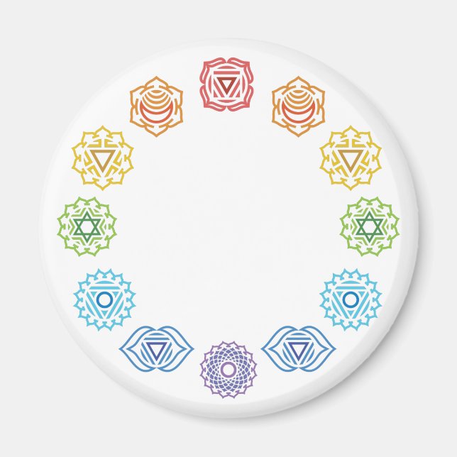 Chakra Energy Round Magnet (Framsidan)