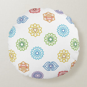 Chakra Energy Round Pillow Rund Kudde