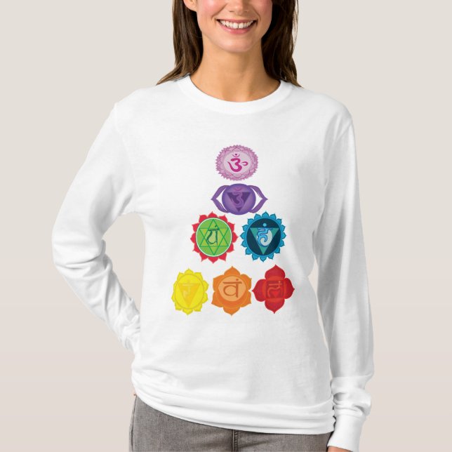 Chakra Energy System Långärmad T-Shirt (Framsida)