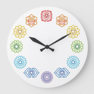 Chakra Energy Wall Clock Stor Klocka