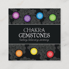 Chakra Gemstones Wallet-kort Fyrkantigt Visitkort