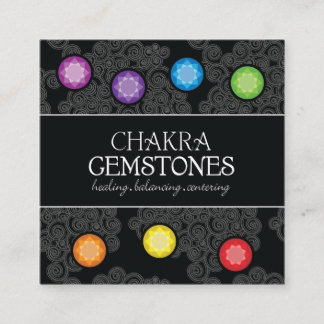 Chakra Gemstones Wallet-kort Fyrkantigt Visitkort