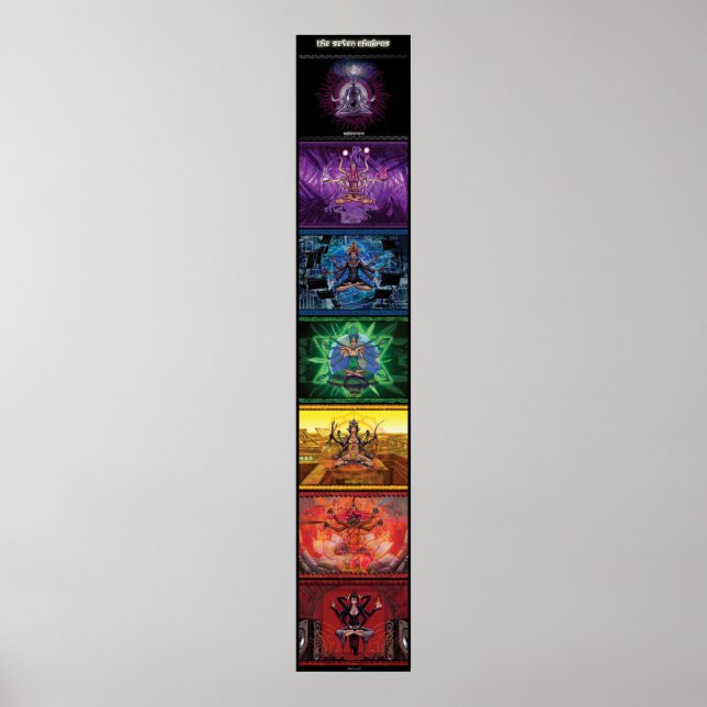 Chakra Goddesses Banner 2:a utgåvan Poster (Framsidan)