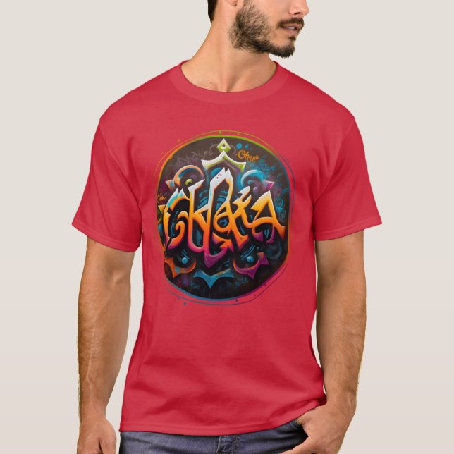 Chakra Graffiti Design T Shirt (Framsida)