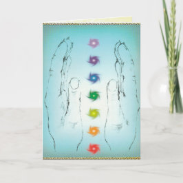 Chakra hälsning-kort kort