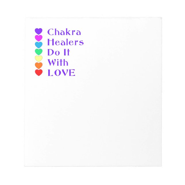 Chakra Healers gör det med Kärlek Anteckningsblock (Framsida)