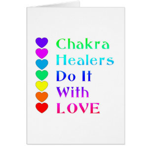 Chakra Healers gör det med Kärlek i Regnbåge Färg Hälsningskort
