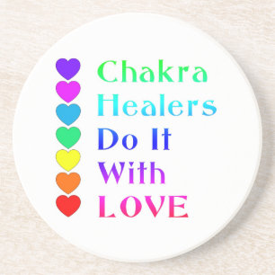 Chakra Healers gör det med Kärlek i Regnbåge Färg Underlägg