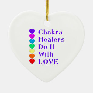 Chakra Healers gör det med Kärlek Julgransprydnad Keramik
