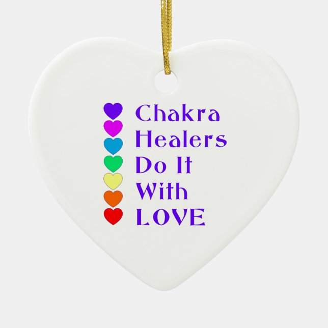 Chakra Healers gör det med Kärlek Julgransprydnad Keramik (Framsidan)