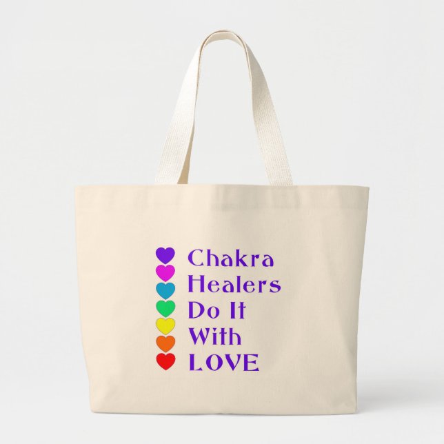 Chakra Healers gör det med Kärlek Jumbo Tygkasse (Framsidan)