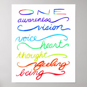 Chakra Inspirational One Ord Art Print Poster
