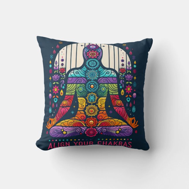 Chakra-justering - Vibrant energi Kudde (Framsida)