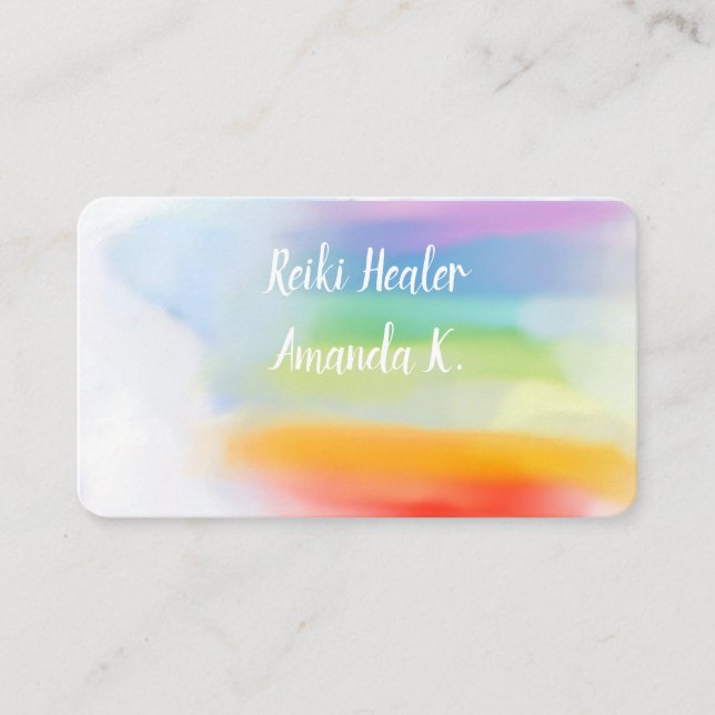 Chakra Lightworking Reiki Färg Affärskort Visitkort (Framsida)
