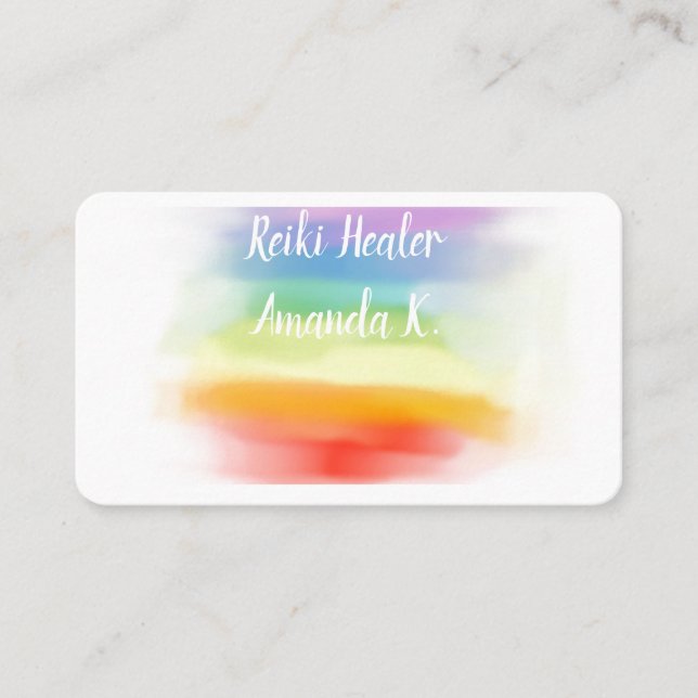 Chakra Lightworking Reiki Färg Affärskort Visitkort (Framsida)