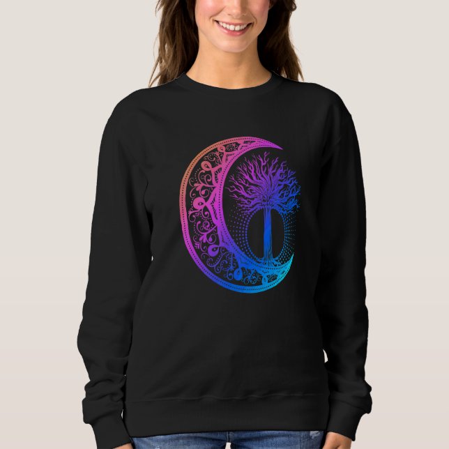 Chakra Livets träd Mandala Zen Yoga Om Symbol Bud T Shirt (Framsida)