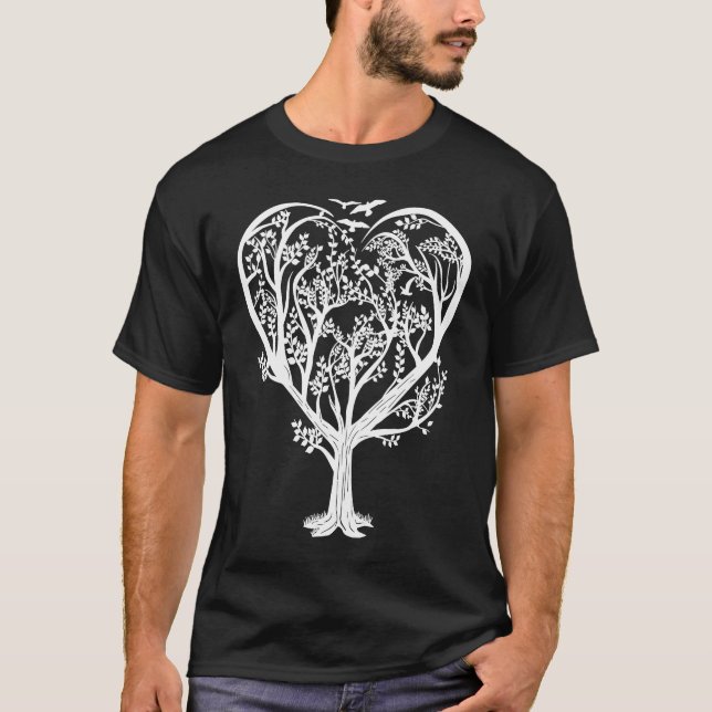 Chakra Livets träd naturskydd Träd Kärlek T Shirt (Framsida)