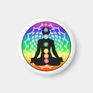 Chakra Lotus Magnet - Round Helig Yoga Art
