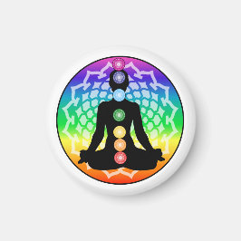 Chakra Lotus-magnet – Rund helig yogakonst Magnet
