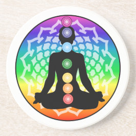 Chakra Lotus Sandstensunderlägg – Yoga Konst Underlägg