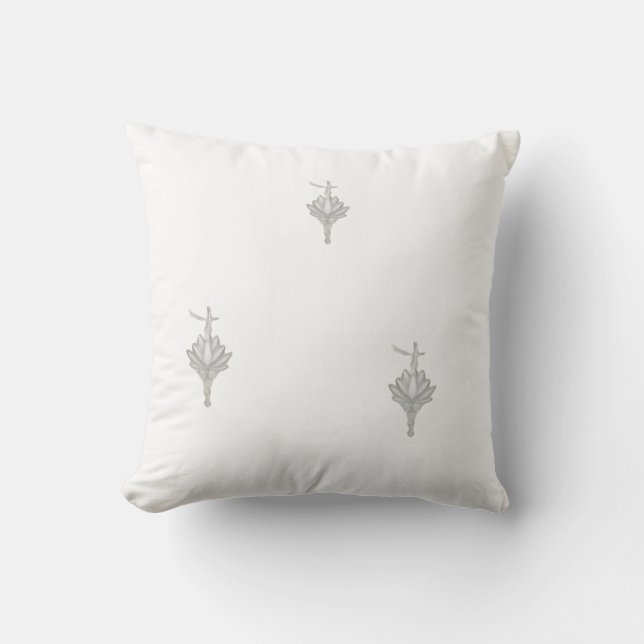 Chakra Lotusblomma Silverhänge Kastkudde Kudde (Framsida)
