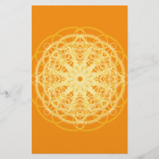 Chakra Mandala Helig Geometry Bright-Orange (Framsida)