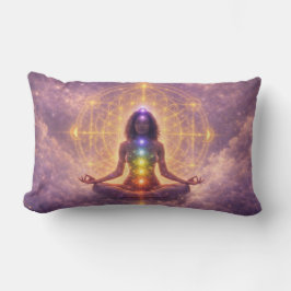 Chakra Meditation Andlig Kuddcover för Kastkudde Lumbarkudde