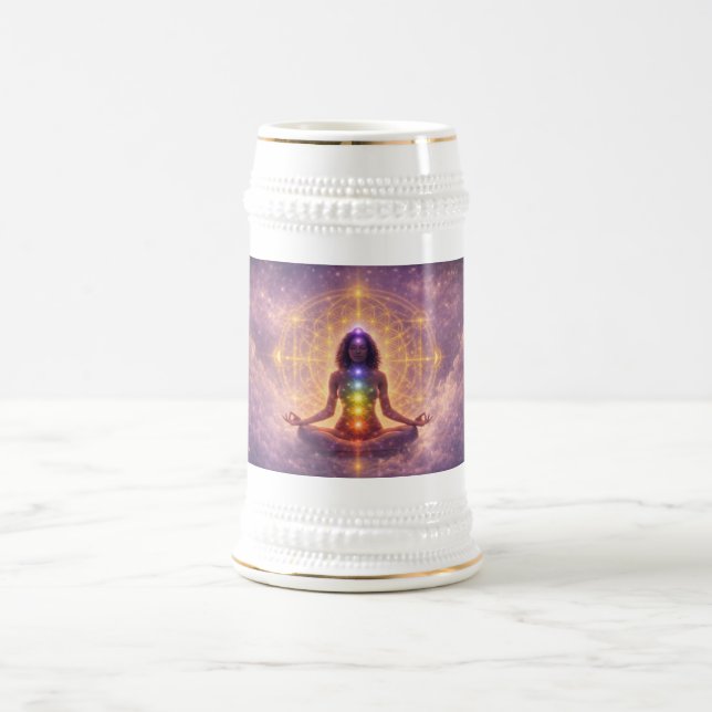 Chakra Meditation Stenglas Andlig Konst Sejdel (Center)