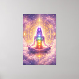 Chakra Meditation Sträckt Canvas Konst