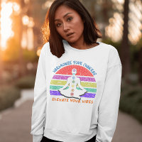Chakra Meditation Yoga Rainbow Sunset