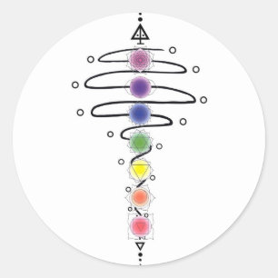 Chakra modulator runt klistermärke
